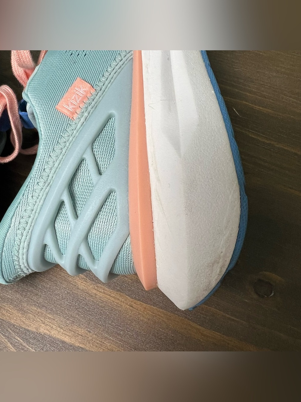 KIZIK Athens 2 Sneakers Women 10 Surf Spray Blue Pink Lace Up Athletic Shoes - Picture 10 of 12